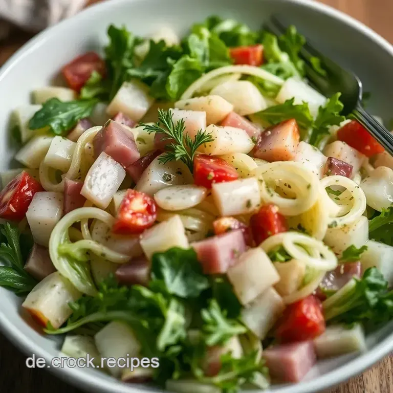 Knackiger Möhren-Rucola-Salat mit Balsamico-Kräuterdressing presentation