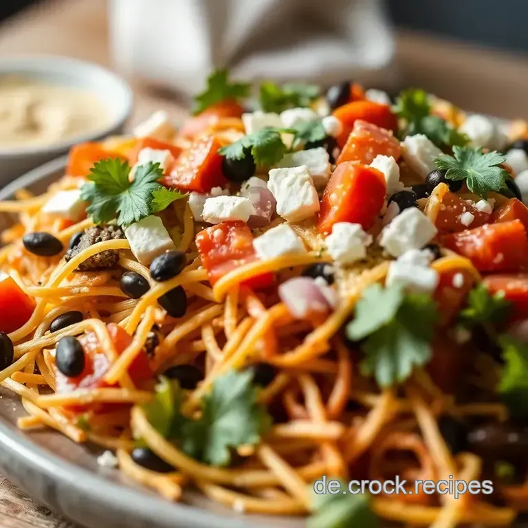 Knackiger Taco Salat presentation