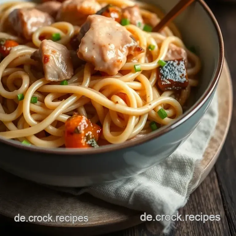 Knusprig gebratene Nudeln mit zarter Ente – Asiatisch inspiriertes Wohlfühlessen presentation