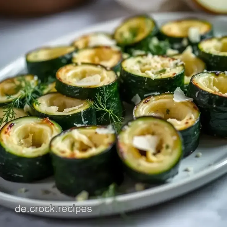 Knusprige Zucchini-R&ouml;llchen Mit Frischk&auml;sef&uuml;llung presentation