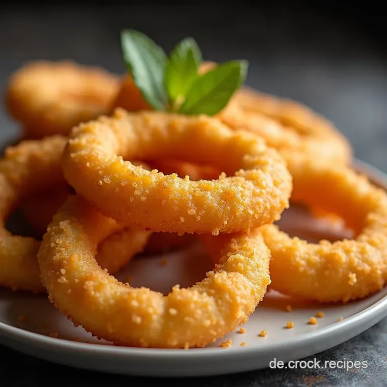 Knusprige Zwiebelringe aus der Hei&szlig;luftfritteuse Crunch garantiert