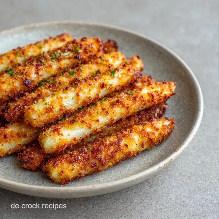 Elegant angerichtet gr&uuml;ne Spargelspitzen auf einer Keramikplatte, garniert mit Zitronenscheiben und wei&szlig;em Parmesan.