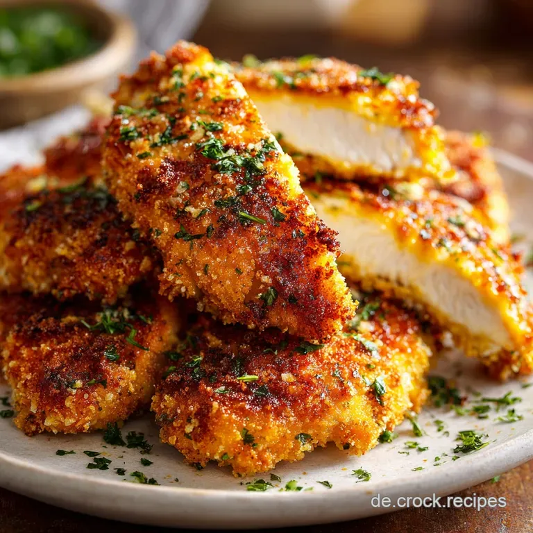 Knuspriges Parmesan H&auml;hnchen aus dem Ofen