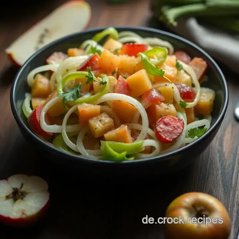 Kohlrabi-Karotten-Salat mit spritziger Apfelvinaigrette presentation