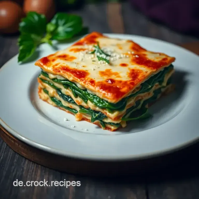 K&ouml;stliche Spinatlasagne Mit Ricotta Und Mozzarella presentation