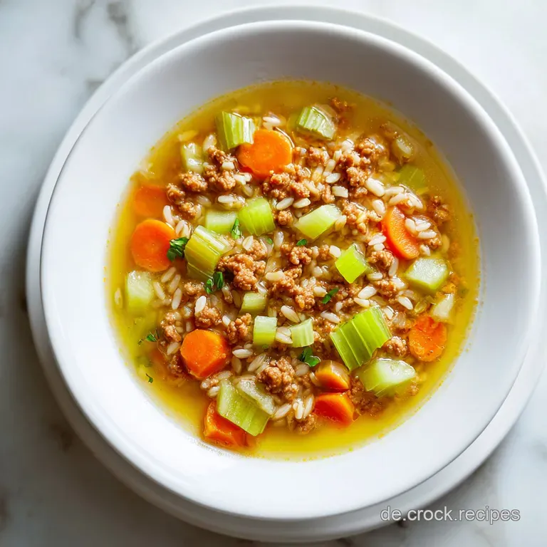 Dampfende, cremige Suppe in einer wei&szlig;en Keramiksch&uuml;ssel auf einem rustikalen Holztisch mit einem silbernen L&ouml;ffel.