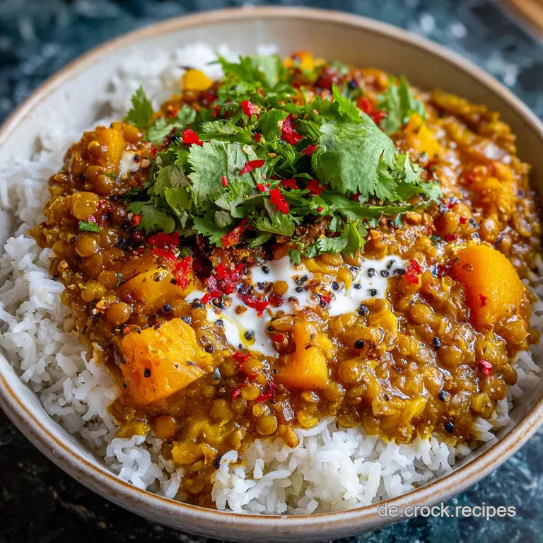 K&uuml;rbis Linsen Curry: Cremig & W&uuml;rzig