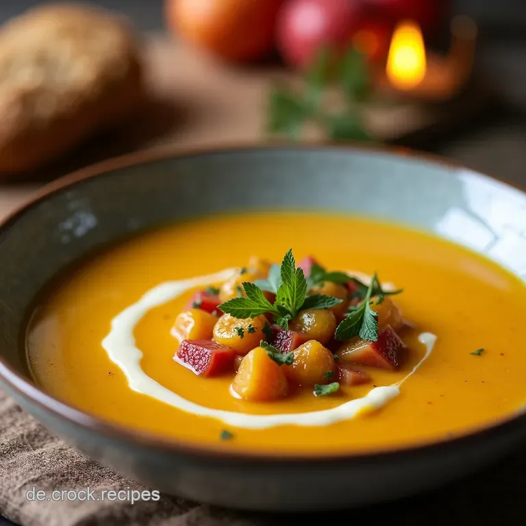 Kuschelige K&uuml;rbissuppe Mit Kokos Und Ingwer presentation