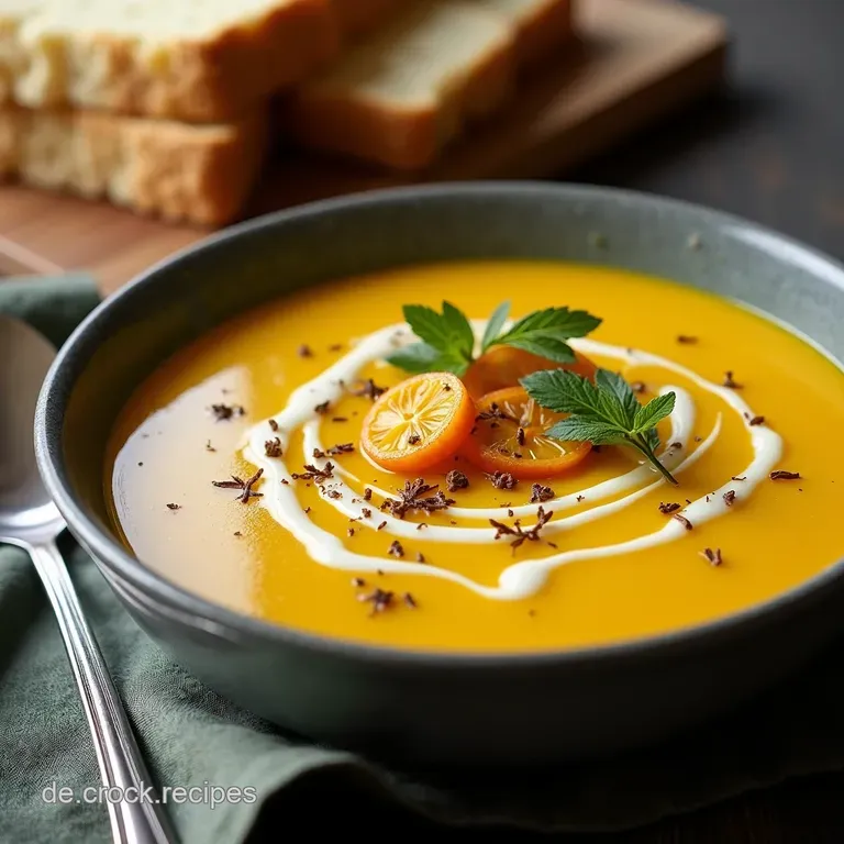 Kuschelige K&uuml;rbissuppe mit Kokos und Ingwer