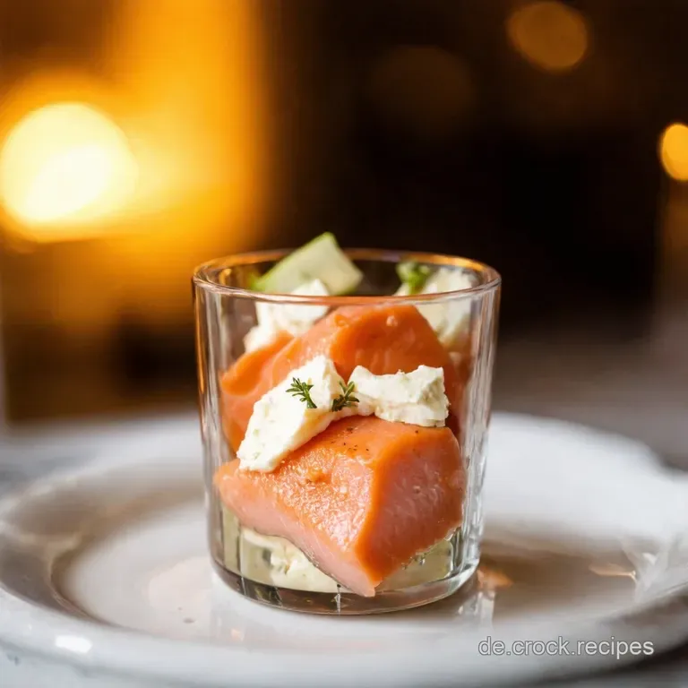 Lachsfrischk&auml;setr&auml;ume Im Glas presentation