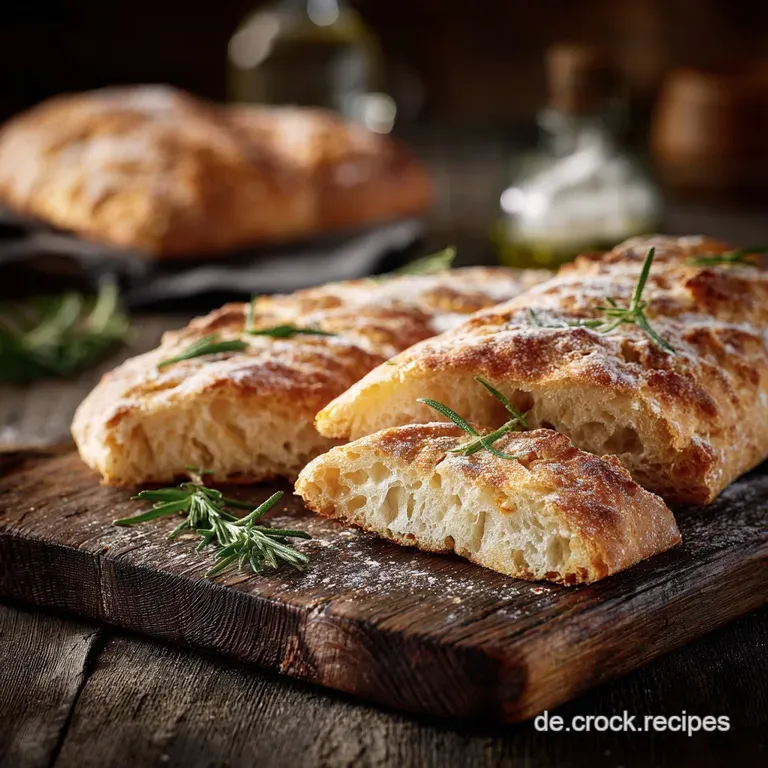 Rustikale Luftige CiabattaBrötchen HighHydration