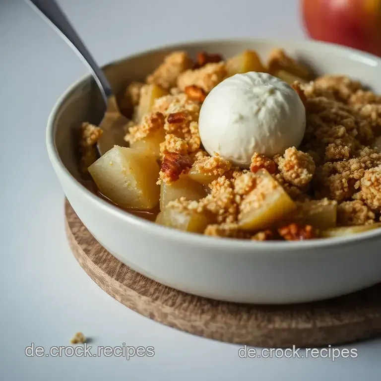 Mikes Apfel Crumble mit Vanilleeis presentation