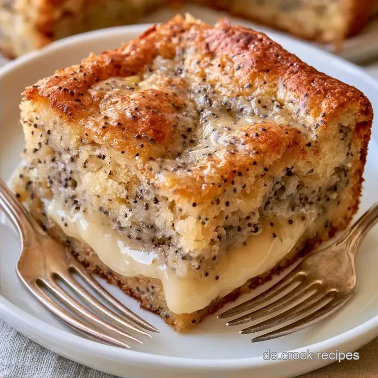 Saftiger Mohnkuchen mit Pudding vom Blech