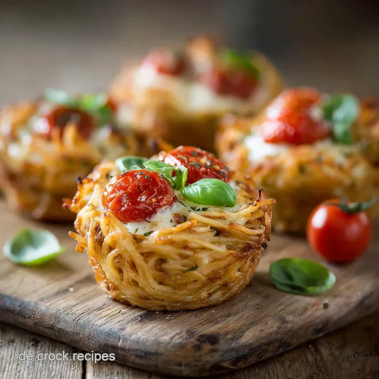 Nudelmuffins Tomatemozzarella Das Einfache Bella Italia Fingerfood Rezept presentation