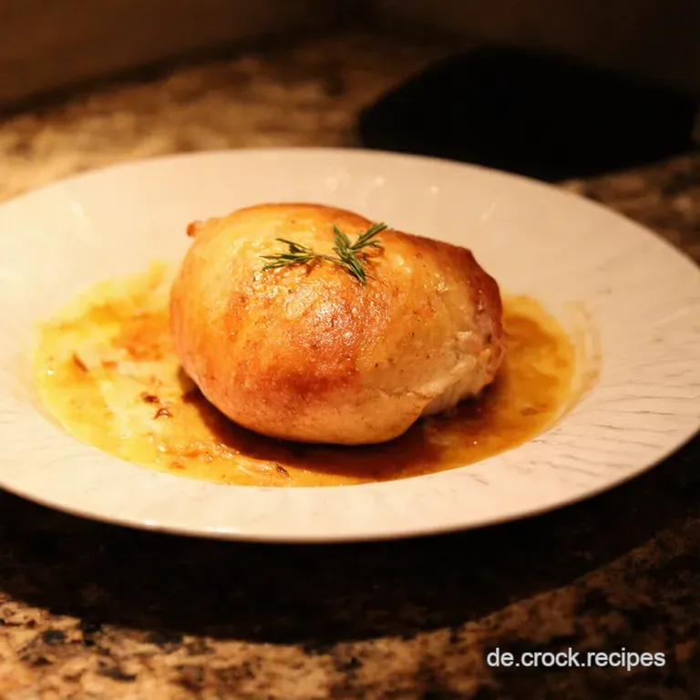 Ofenzwiebelh&auml;hnchen in Sahneso&szlig;e presentation