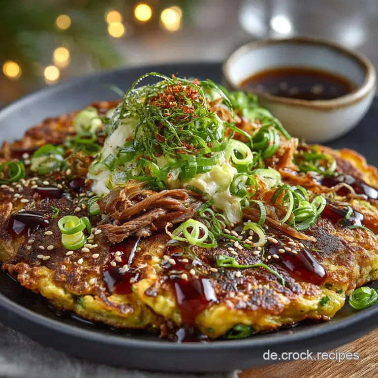 Okonomiyaki Der Authentische Wasduwillstpfannkuchen Osakastil presentation