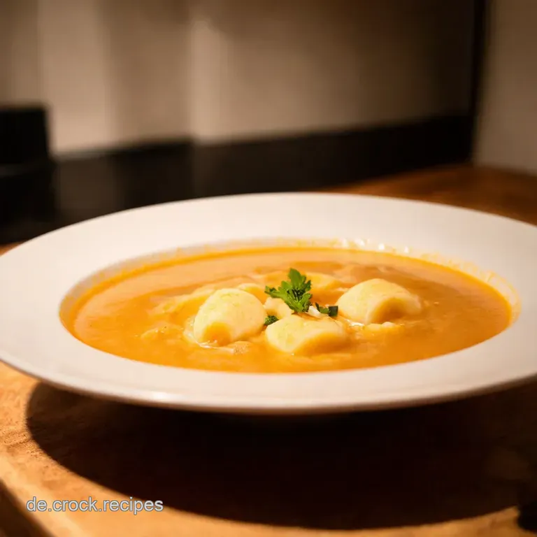 Oma Lisels Grie&szlig;nockerlsuppe presentation