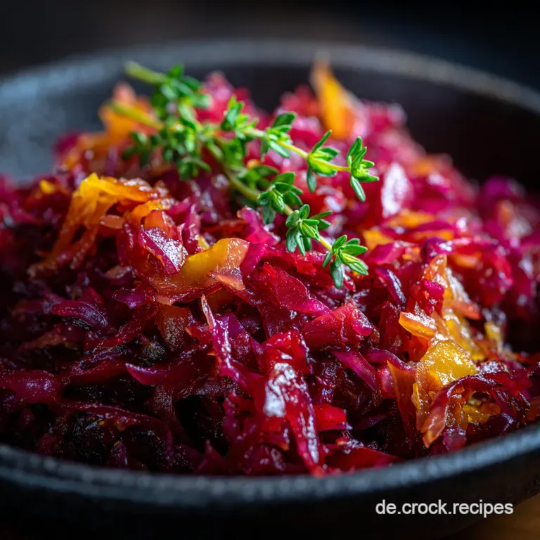 Omas Festtagsklassiker Saftiger Rotkohl in Rotwein Und Apfel presentation