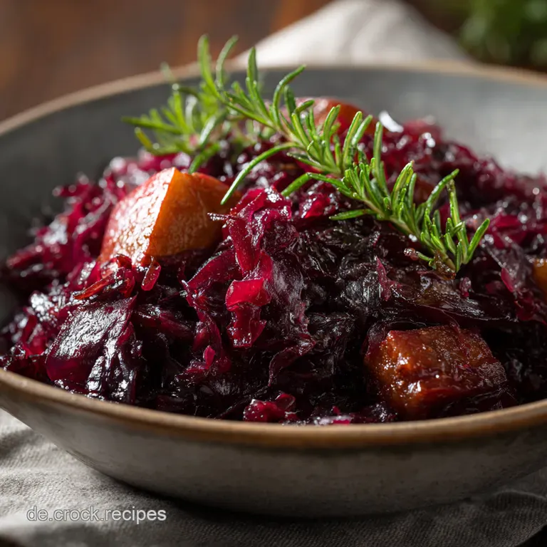 Omas Festtagsklassiker Saftiger Rotkohl in Rotwein und Apfel