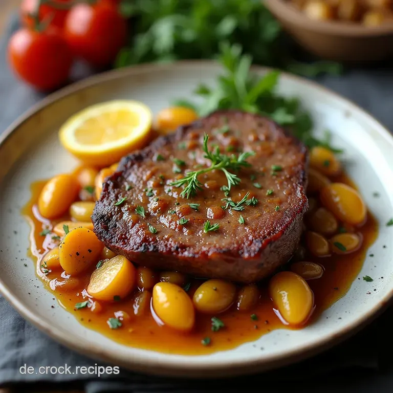 Omas Perfekter Rheinischer Sauerbraten Zart geschmort im Wurzelgem&uuml;seSud