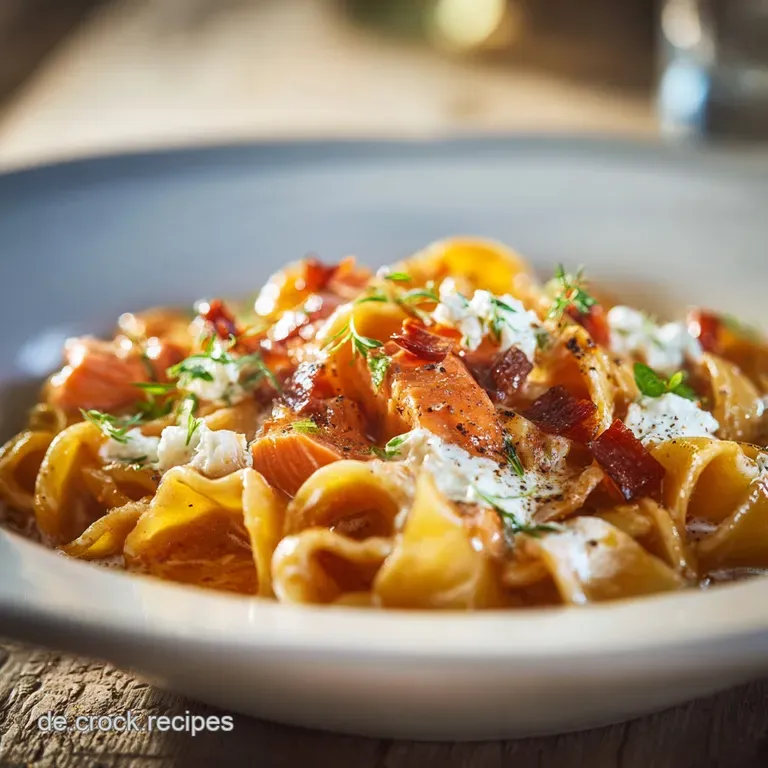 Pasta in LachsSahneSo&szlig;e: Zarte Tagliatelle die immer cremig gelingen