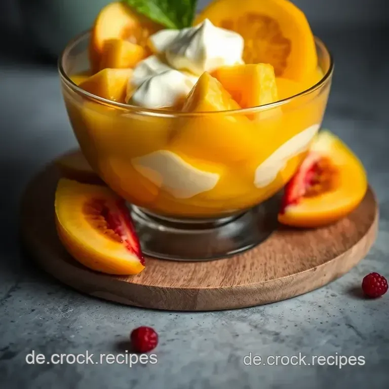 Pfirsich-Maracuja-Traum: Ein erfrischendes Sommerdessert presentation