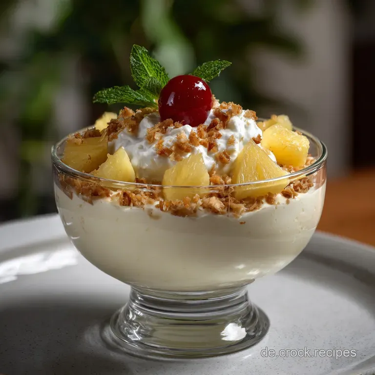 Pia Colada Mousse Fantastisches Dessert: No Bake Traum presentation
