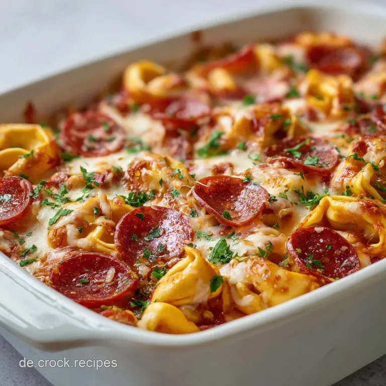 Tortelliniauflauf mit Peperoni: Pikanter Auflauf