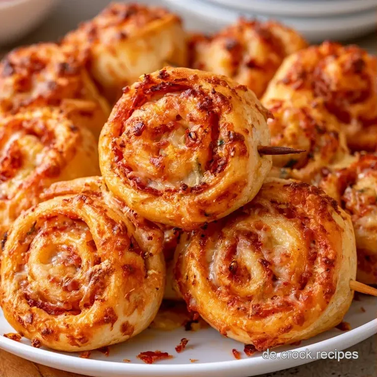 Mehrere goldgelbe Pizzasticks auf einer dunklen Schieferplatte, flankiert von einem cremigen, wei&szlig;en Dip und Kr&auml;utern.