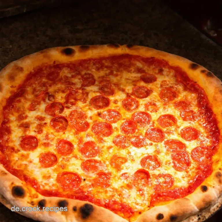 Pizza Inferno Scharfe Paprikasalami Peperoni K&auml;se presentation