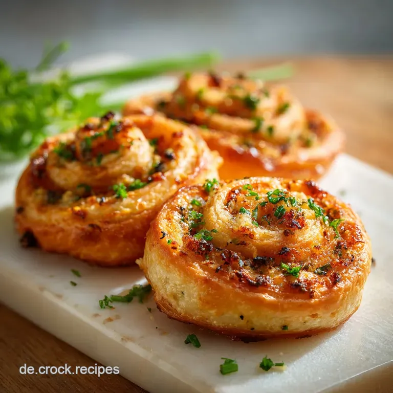 Pizzaschnecken aus Bl&auml;tterteig: Knusprig und W&uuml;rzig
