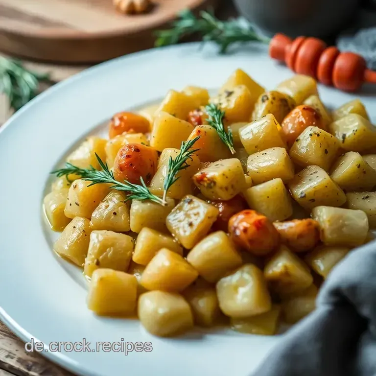Putenoberkeule mit Kräuterkruste und Honig-Senf-Glasur presentation
