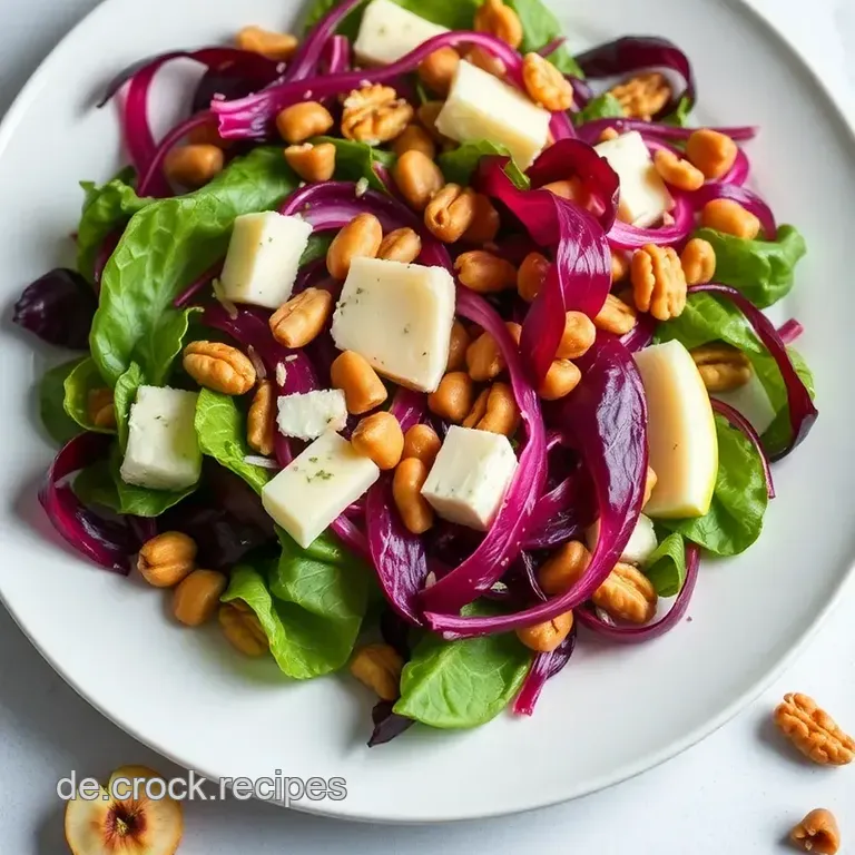 Radicchio-Salat mit Ziegenkäse und karamellisierten Walnüssen presentation