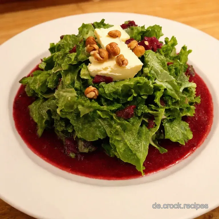 Roter Bete Salat Deluxe Ziegenk&auml;se Waln&uuml;sse Honigsenf presentation