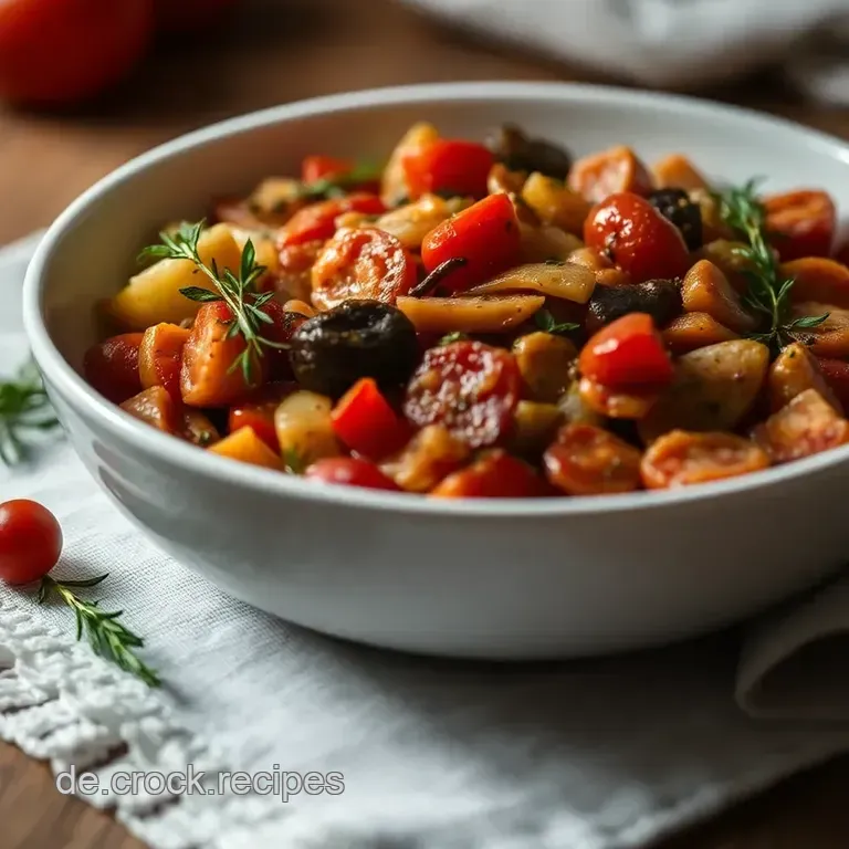 Roter Reis mit Djuvec-Gemüse presentation