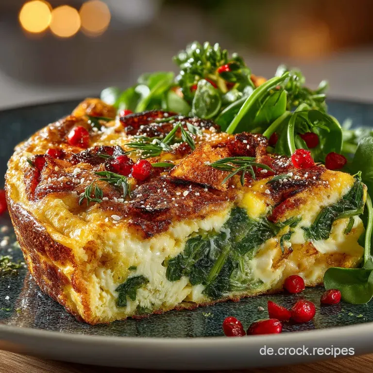 Herzhafte Mangoldfrittata Mit Parmesan Und Zitrone presentation