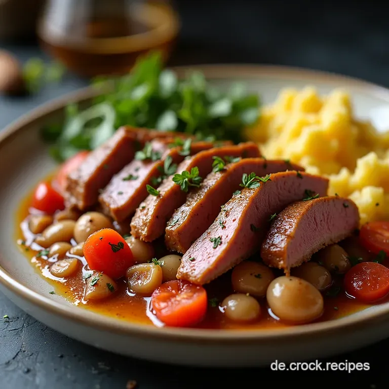 Omas Schatzkiste Saftiger Rinderbraten in DunkelbierKräuterjus