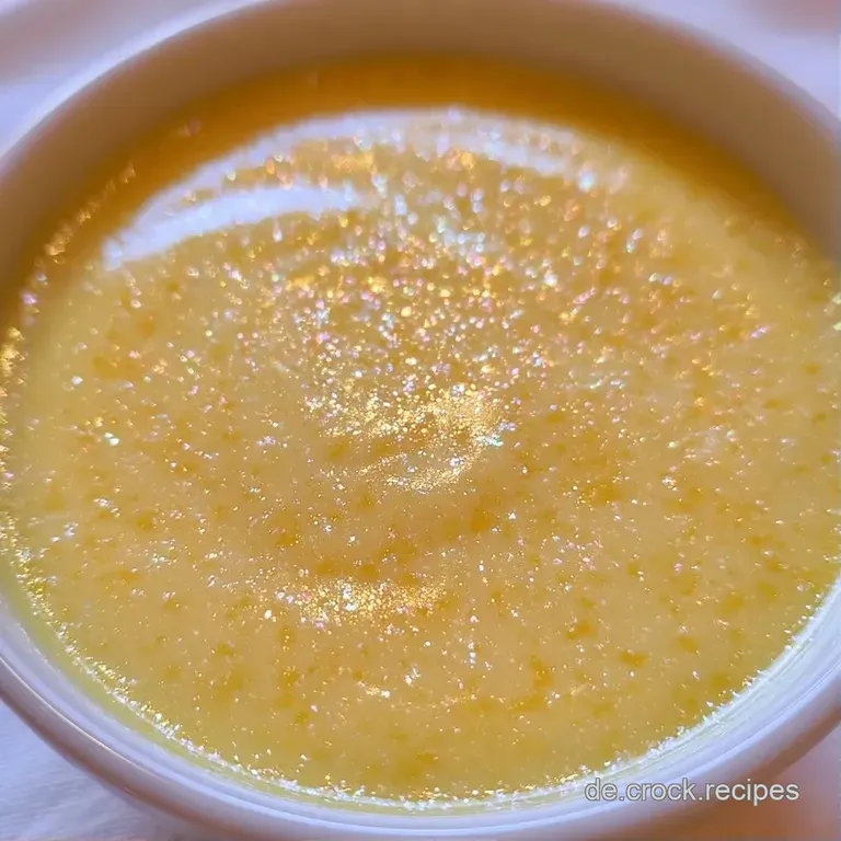 Gl&auml;nzende, hellgelbe Sauce auf knackigen gr&uuml;nen Spargelstangen, angerichtet auf einem schlichten wei&szlig;en Porzellanteller.