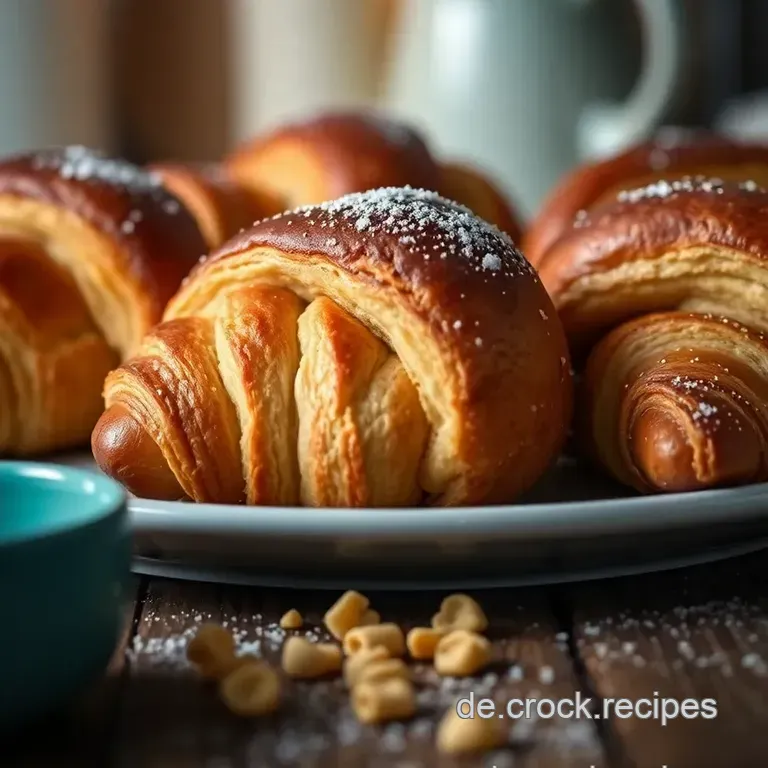 Schokoladige Köstlichkeiten – Knusprige Schokocroissants presentation