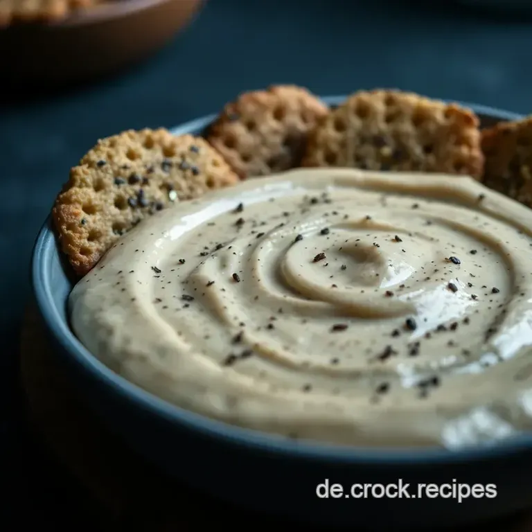 Schwarzer Sesam-Cracker mit asiatischem Dip presentation