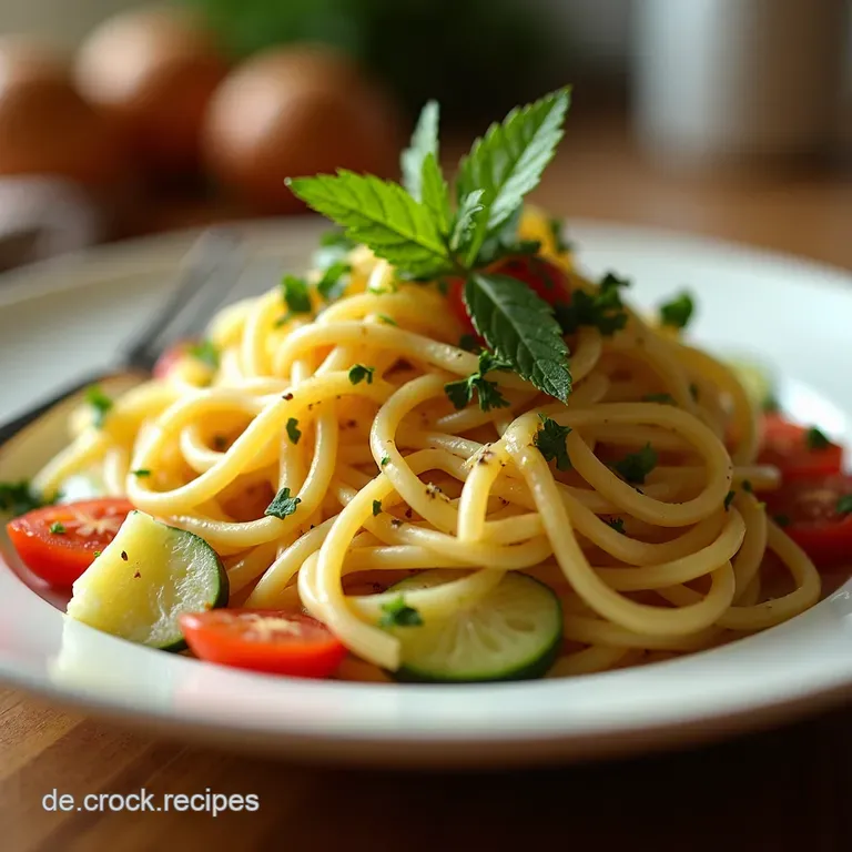 Sommerlicher Elotenudelsalat Mit Leichtem Joghurtdressing presentation