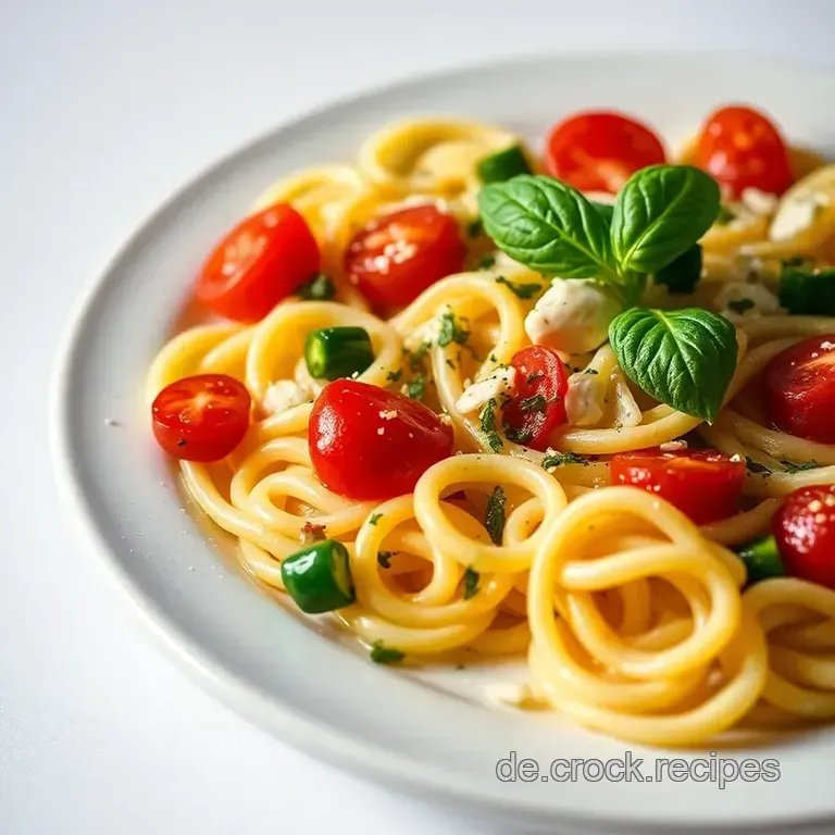 Sonnenschein auf dem Teller: Italienischer Nudelsalat Deluxe presentation