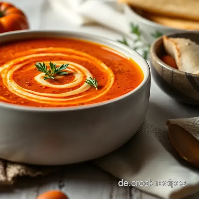 Sonnenverwöhnte Rote Linsensuppe presentation