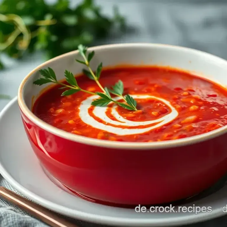 Sonnenverwöhnte Rote Linsensuppe
