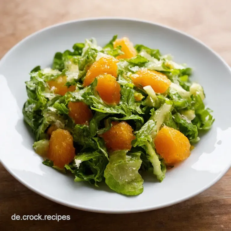 Sonniger Mhrensalat Mit Spritzigem Orangendressing presentation