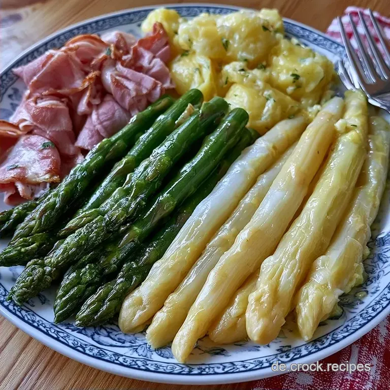 Spargel mit Kartoffeln: Goldbraun und Knusprig