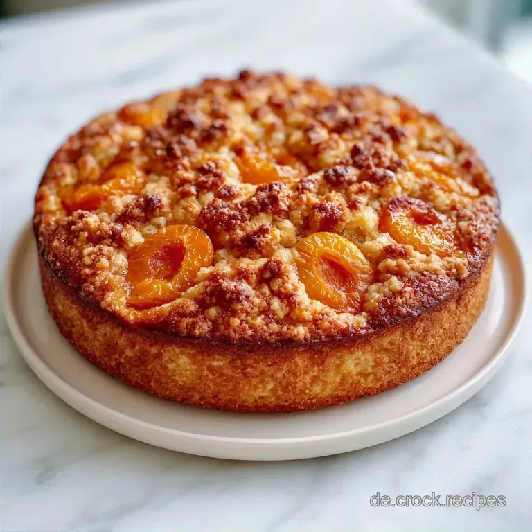 Streusel Aprikosenkuchen mit Honig und Dinkelmehl