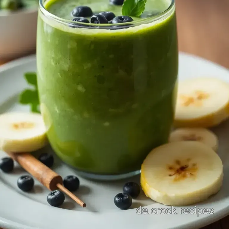 Super Grüner Power-Smoothie presentation