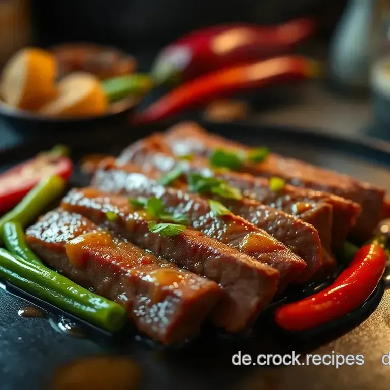 Teppanyaki Grill-Delikatesse: Saftige Rinderfiletstreifen mit Gemüse