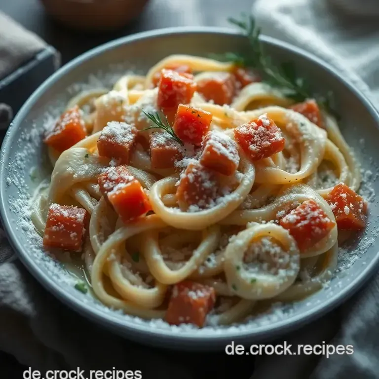 Tiefgefrorene Manti: Herzhafte Teigtaschen in Tomatensauce presentation